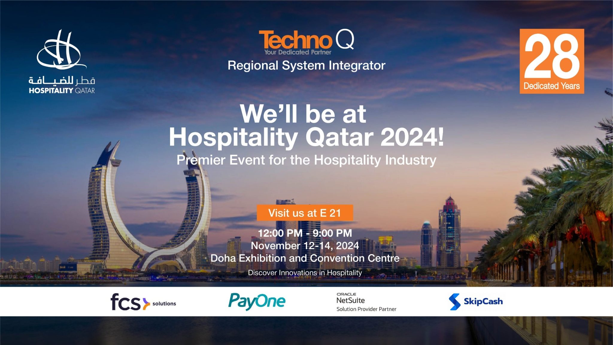 Join TECHNO Q at Hospitality Qatar 2024 - Techno Q | Systems Integrator